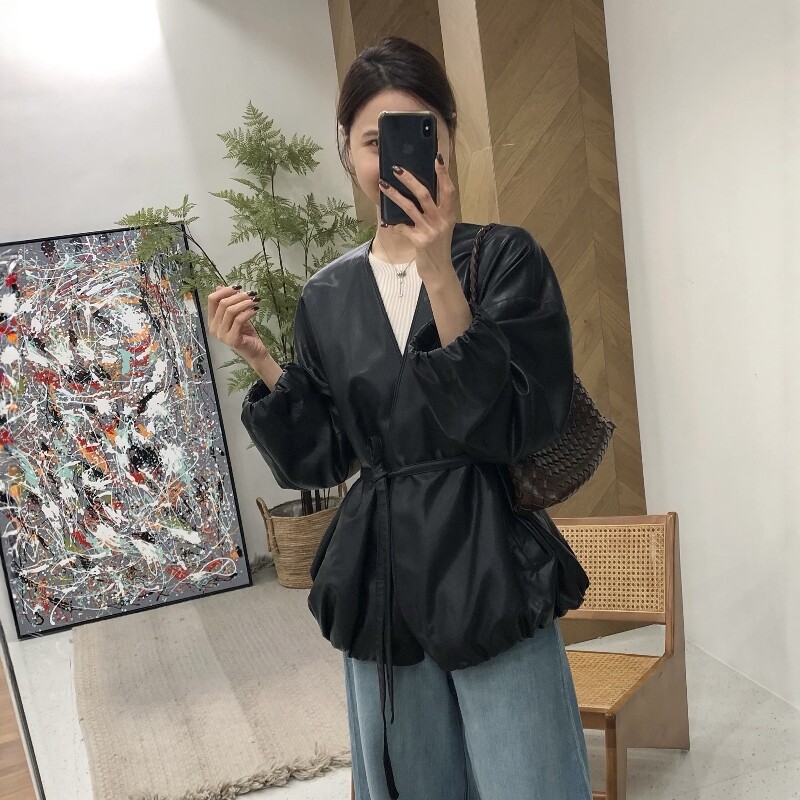 2026新款黑色皮衣外套女超火酷飒风短款皮夹克小个子高级感中长款