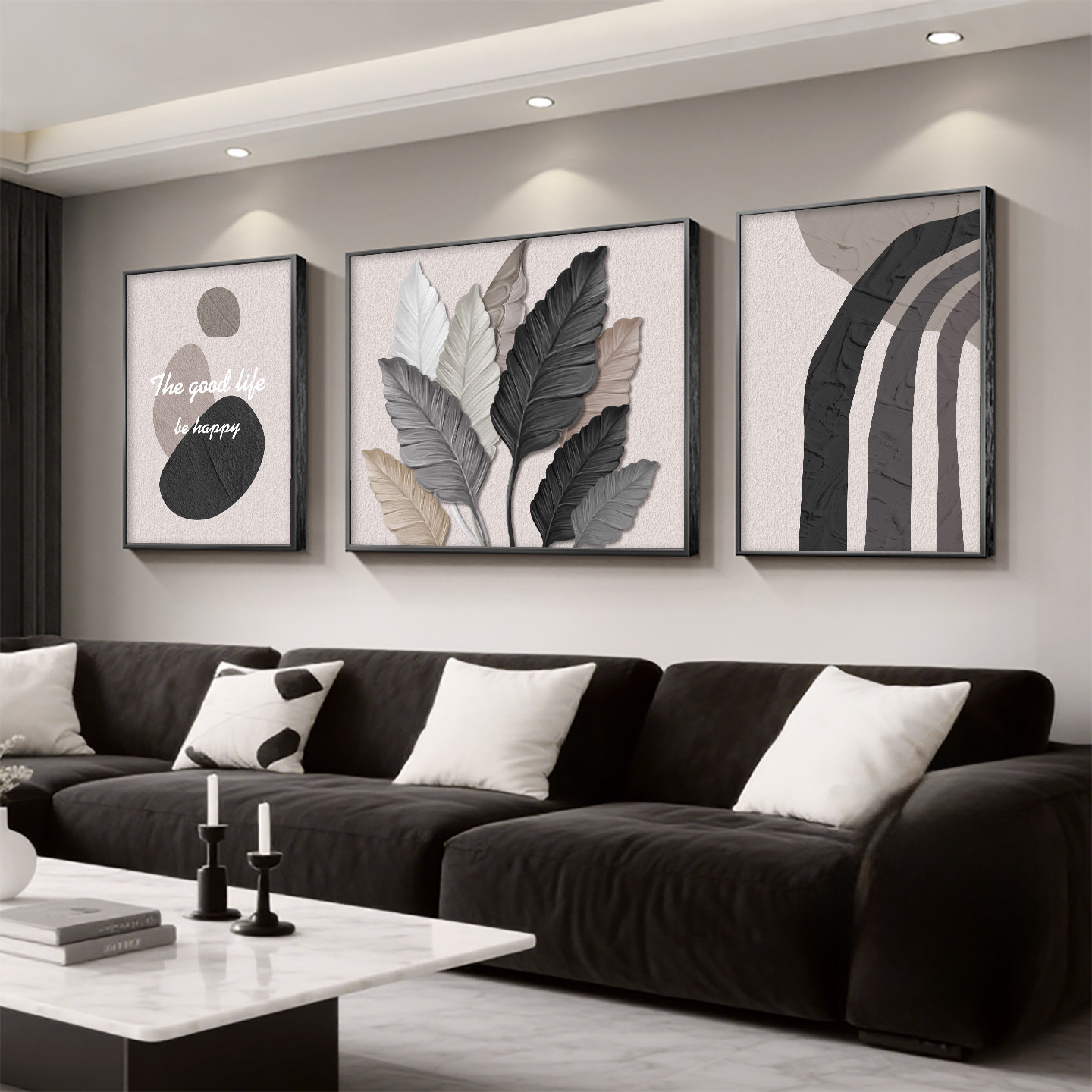 家大业大客厅大白墙装饰画大气沙发背景墙挂画高级感新款2026壁画,家居饰品,现代装饰画,淘宝优惠券,粉丝福利购,淘宝优惠卷