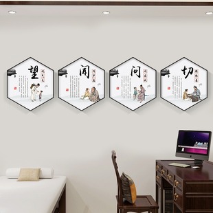 中医馆墙面装饰画文化墙诊所理疗四季养生壁画宣传海报养生馆挂画