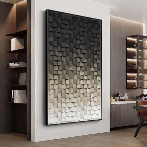 玄关抽象装饰画高级感几何艺术画