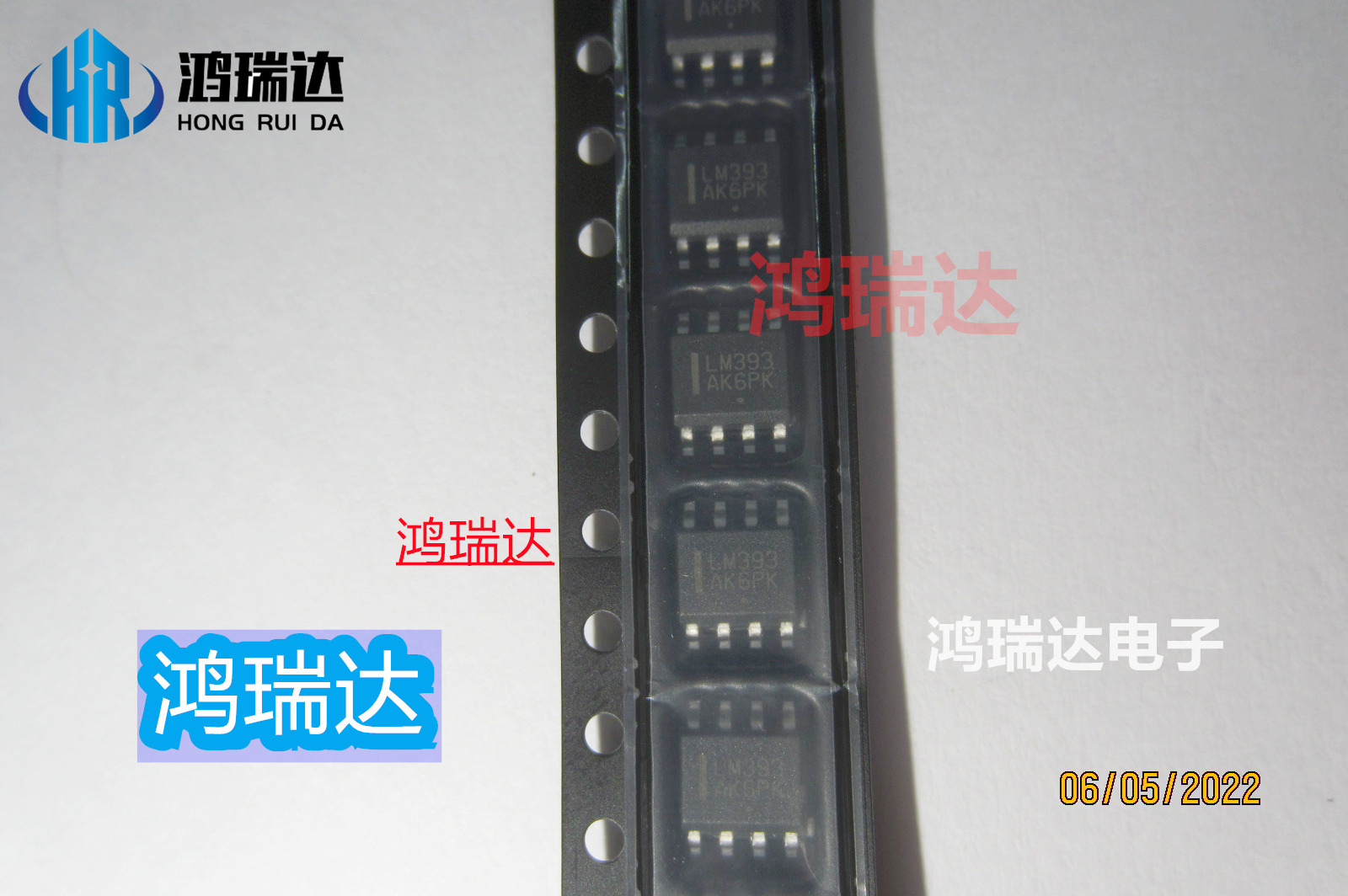 原装LM393DR 丝印LM393 SOP8 双路差动比较器IC 现货直拍