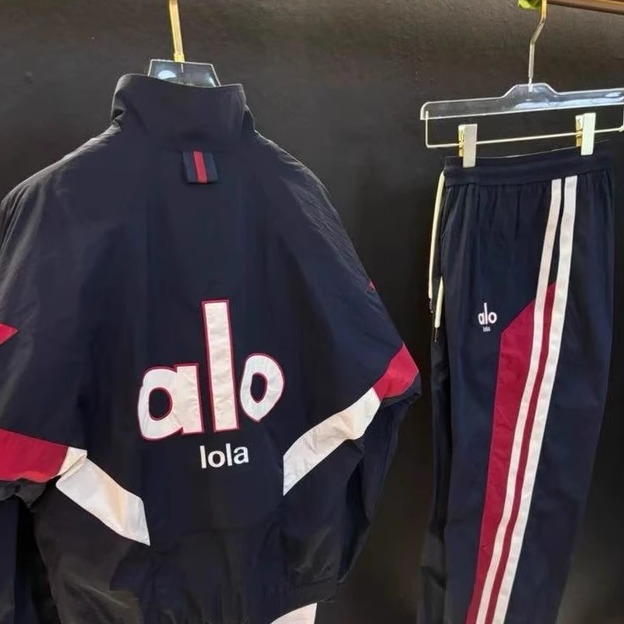 alo2025男士爆款男装衣服新款潮流时尚宽松百搭痞帅韩版休闲套装