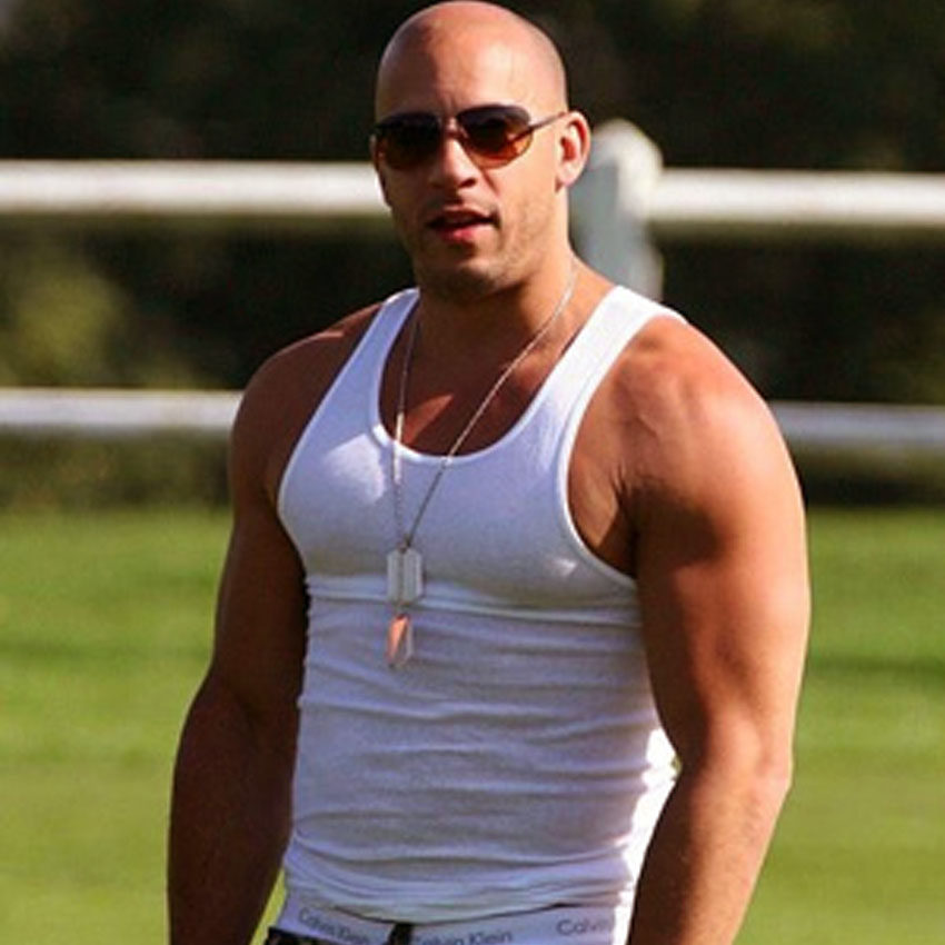 速度与激情范迪塞尔同款黑色宽口方领纯棉背心男时尚休闲运动吊带