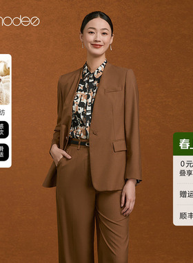 【商场同款】黛玛诗羊毛西装外套女秋西服气质通勤上衣DC170013