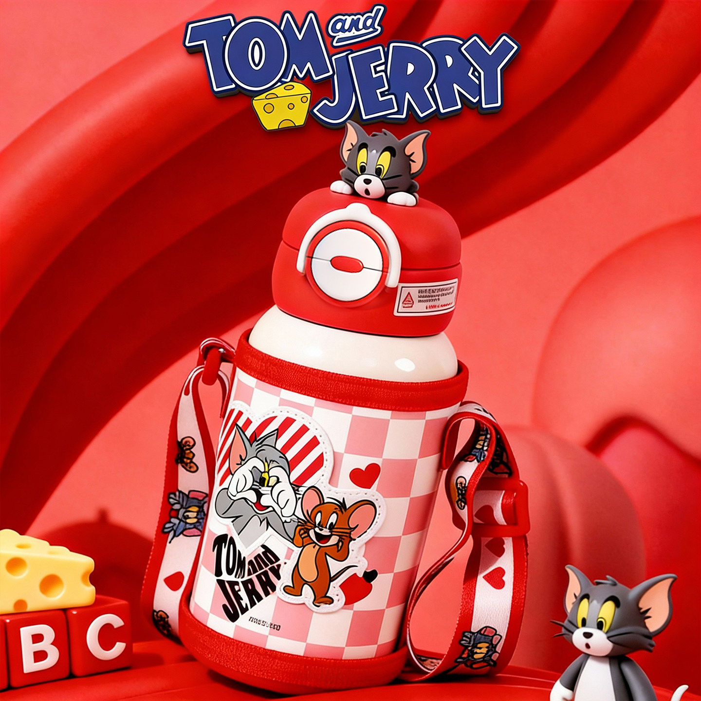 猫和老鼠儿童保温杯2026新款可爱水杯学生上学专用吸管杯生日礼物,餐饮具,保冷/保温杯,淘宝优惠券,粉丝福利购,淘宝优惠卷