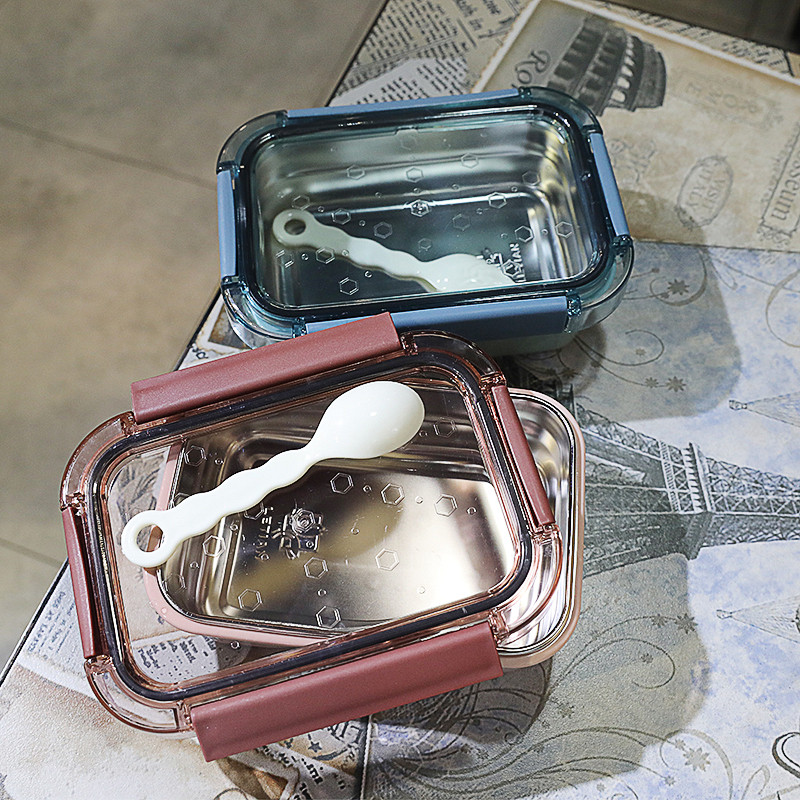 保温饭盒学生女餐盒上班族便当盒带盖勺日式简约304不锈钢盒便携,餐饮具,饭盒/保温桶/保温提锅,淘宝优惠券,粉丝福利购,淘宝优惠卷