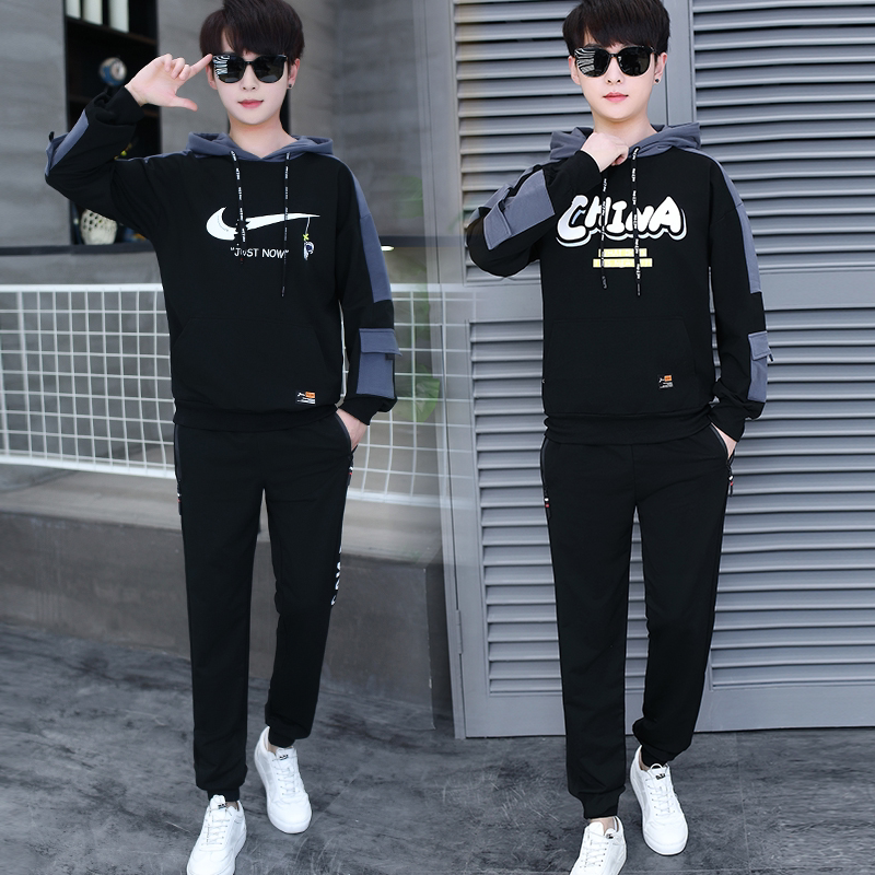 13青少年春秋款纯棉卫衣长袖套装14岁男孩帅气15初中学生大童秋装