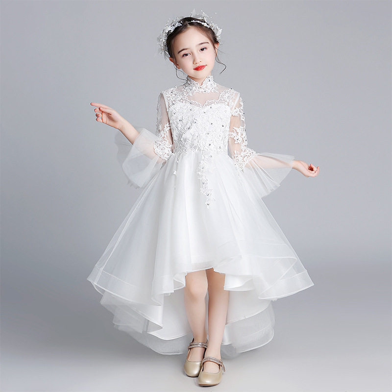 儿童气质礼服秋冬公主裙女童走秀蓬蓬裙大童钢琴演奏花童婚纱主持