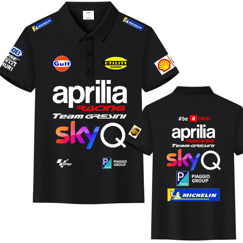 阿普利亚机车摩托车骑行服俱乐部T恤定制POLO衫冰丝棉夏男士短袖