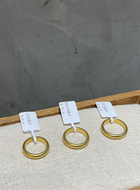 小众古法沙金泥鳅背素圈闭口戒指时尚百搭金属指环