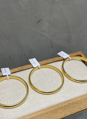 小众主播自留古法沙金泥鳅背闭口手镯简约百搭金属镯子手环