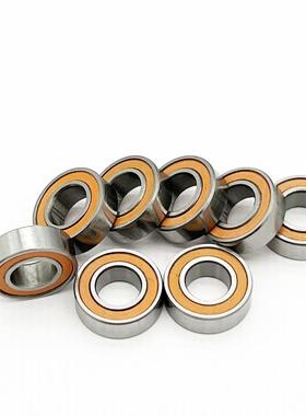 橡胶盖密封球轴承 6*12*4 SMR126-2RS 不锈钢轴承 微型轴承橙色