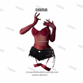 辣妹纯欲音乐节显眼包氛围穿搭套装 MUYI 夜店性感跳舞表演服女装