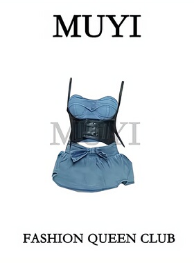 MUYI原创 酒吧性感dj女团gogo甜酷牛仔演出服网红同款上镜打歌服