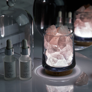 肆季 无火香薰精油白茶扩香石晶石室内香氛清新小夜灯生日新年礼物