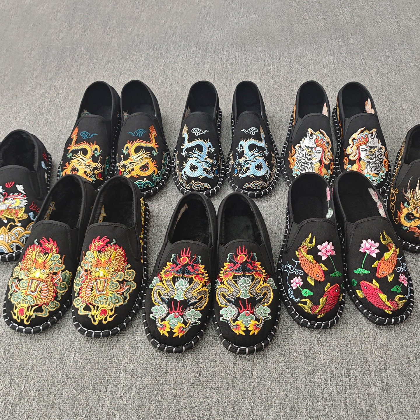 冬季加绒加厚刺绣棉鞋老北京布鞋男休闲鞋百搭保暖一脚蹬软底布鞋,流行男鞋,布鞋,淘宝优惠券,粉丝福利购,淘宝优惠卷