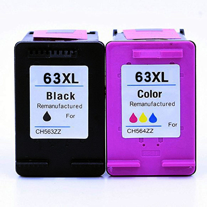 兼容于惠普63墨盒黑色彩色适用惠普3630/3632/2130/4522打印机