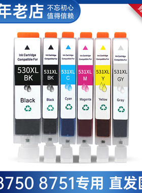 适用佳能TS8750墨盒Canon PIXMA TS8751打印机墨水盒PGI-530 531