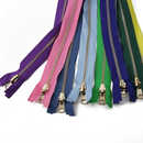 5号金属拉链条长款 皮衣夹克校服上衣服外套双面穿纯铜拉锁配件