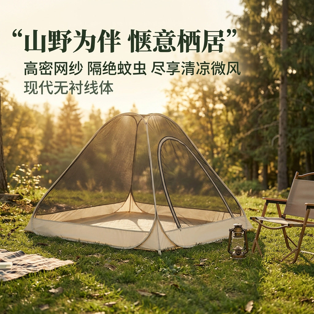 野外郊游露营垂钓蚊帐