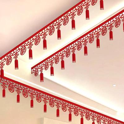 结婚客厅拉花喜帘吊顶用品