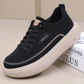 男鞋 子男防滑板鞋 2026一脚蹬春秋季 男透气休闲鞋 帆布鞋 老北京布鞋