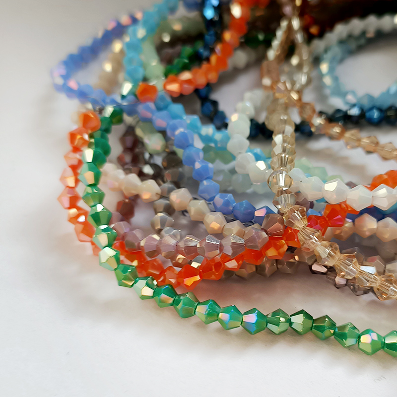 两头尖diy玻璃菱形手工配件材料