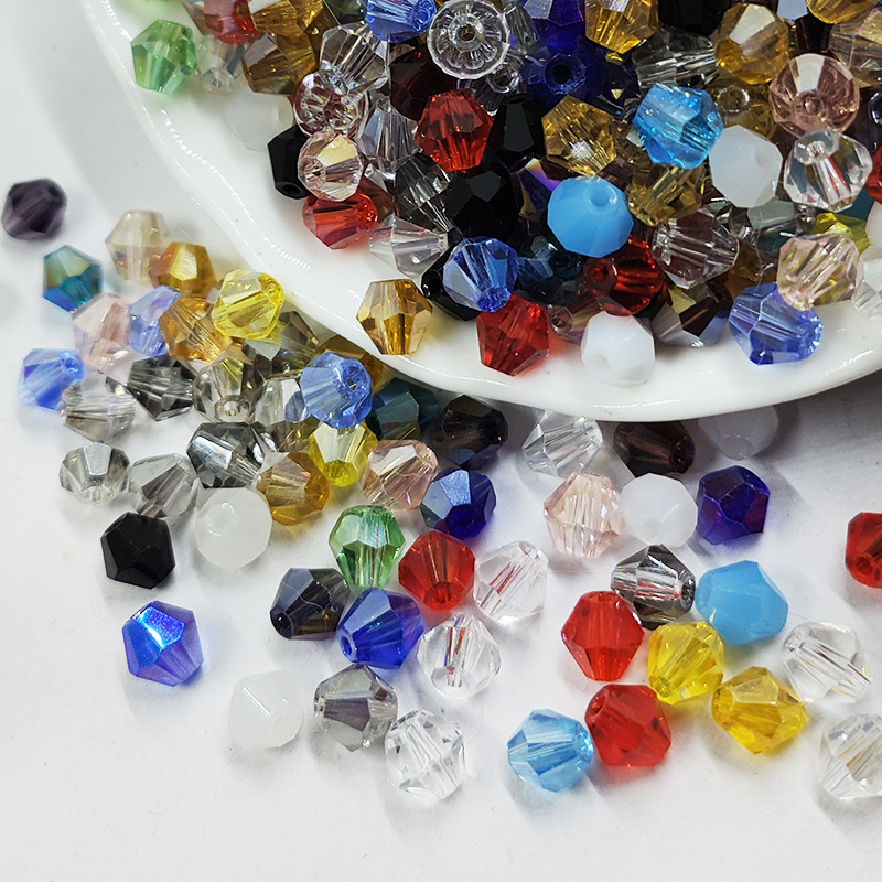 散珠diy玻璃手工8mm菱形两头尖