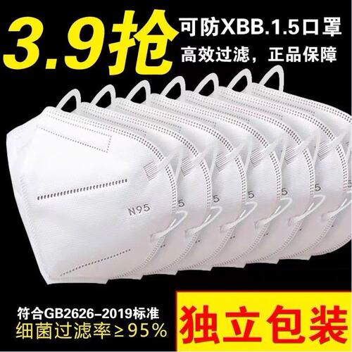 KN95成人口罩透气3D立体一次性口罩多层防护防尘防晒kn95口鼻罩
