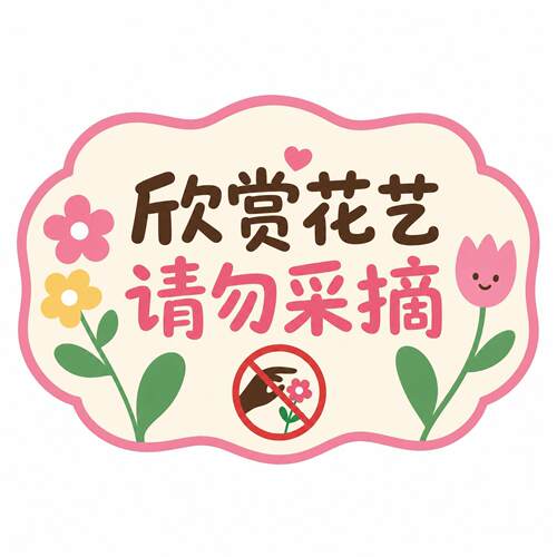 公园景区请勿采摘花卉告