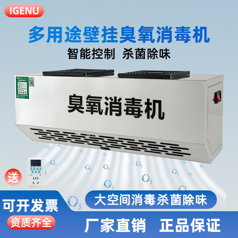 iGenu壁挂式臭氧发生器工业食品车间杀菌消毒垃圾房除味净化空气