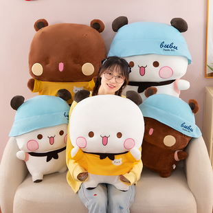 一二布布玩偶毛绒玩具睡觉抱枕靠垫大号公仔布娃娃车载摆件礼物女