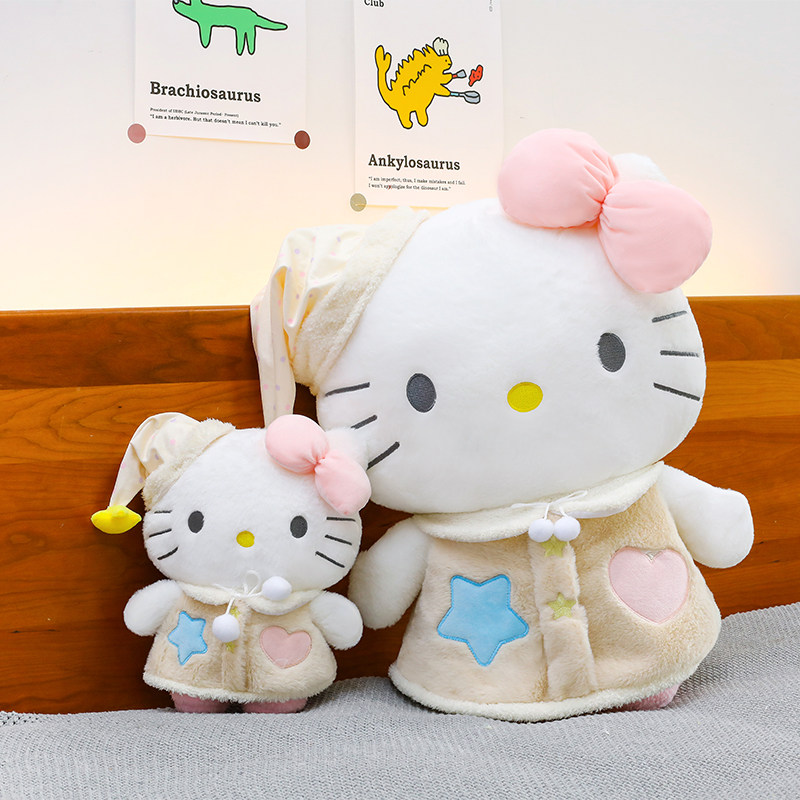 新款hellokitty玩偶晚安好梦睡衣凯蒂猫咪公仔高颜值KT猫女生礼物图片