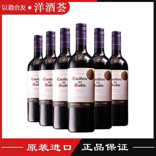 智利 干露红魔鬼梅洛干红葡萄酒Casillero del Diablo 750ml*6瓶