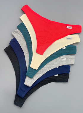 螺纹棉内裤性感运动舒适透气女丁字裤舒适无痕时尚低腰短裤爆款