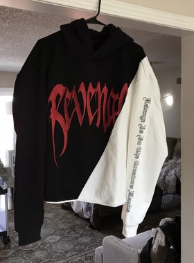 【现货】REVENGE卫衣黑白拼接刺绣标志xxxtentacion