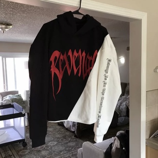 【现货】REVENGE卫衣黑白拼接刺绣标志xxxtentacion