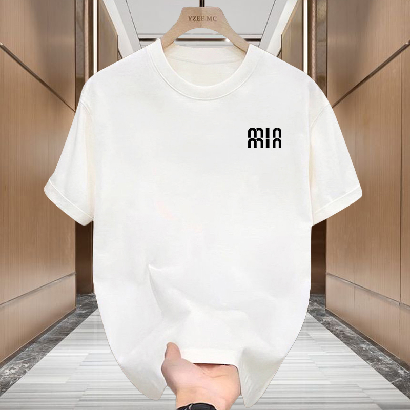 夏季新款缪家短袖T恤男士美式重磅纯棉宽松半袖潮牌百搭情侣上衣
