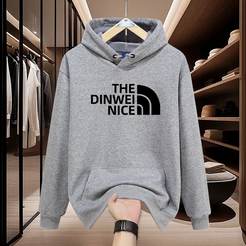 2025新款春秋连帽卫衣男重磅宽松加绒加厚帽衫上衣服男装冬季外套