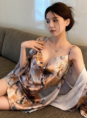 冰丝冰丝睡衣女聚酯纤维（涤纶）