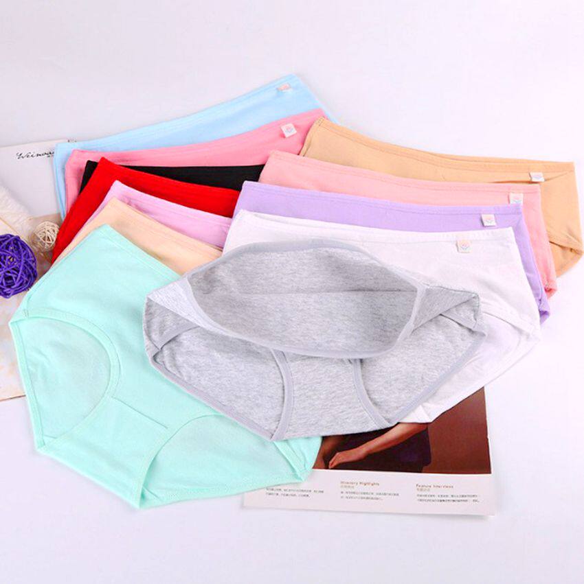 实价铺 宜媚儿品牌内裤 莱卡纯棉三角少女纯色中腰女士内裤 8005