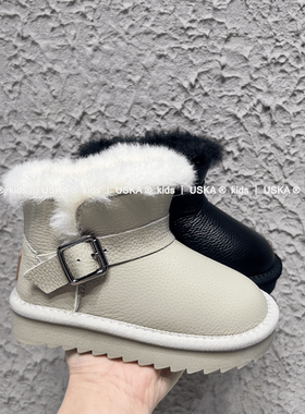 UskA2025年新款雪地靴加绒加厚儿童棉鞋东北棉靴中大童休闲保暖潮