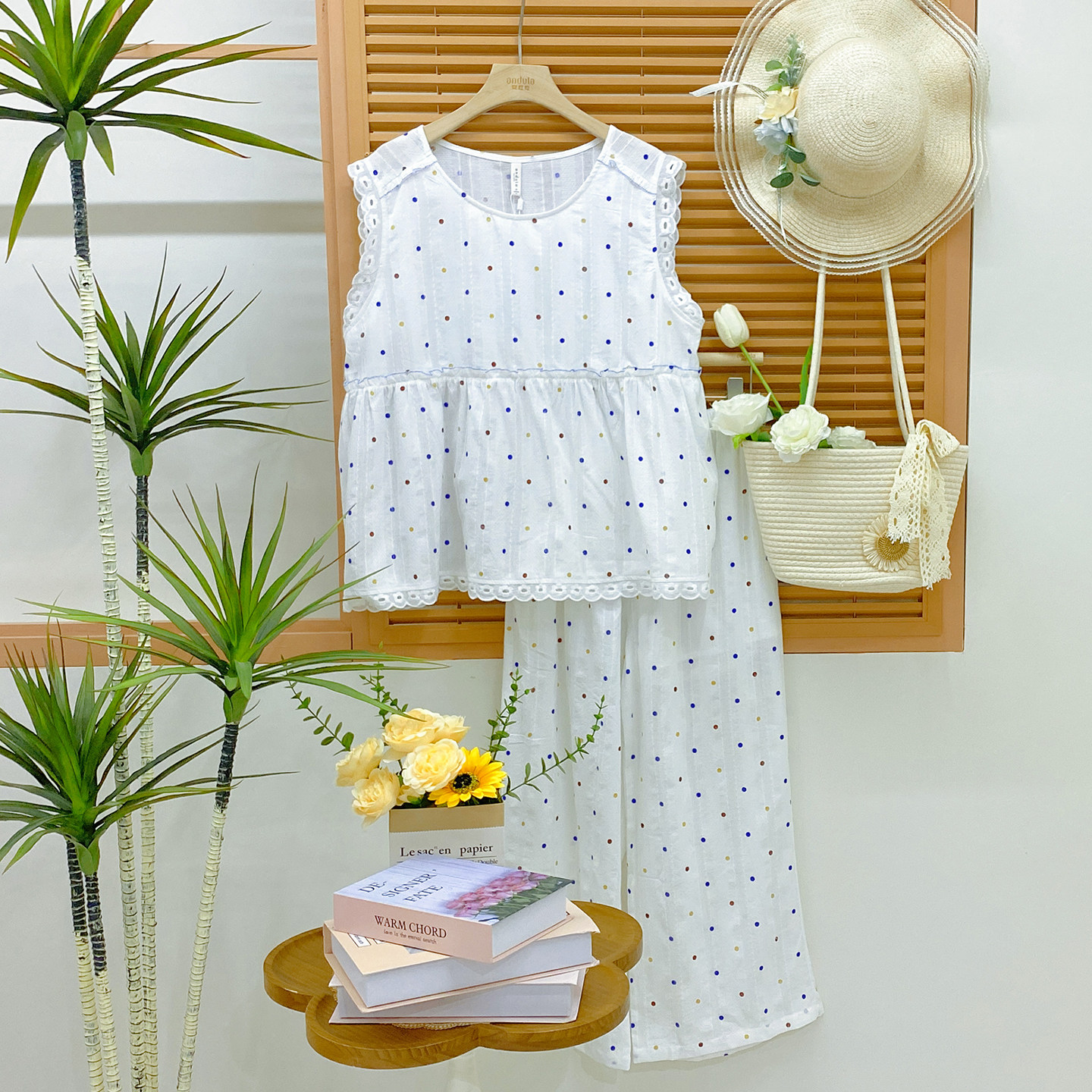 安杜拉女睡衣2026夏季梭织薄睡衣/家居服套装