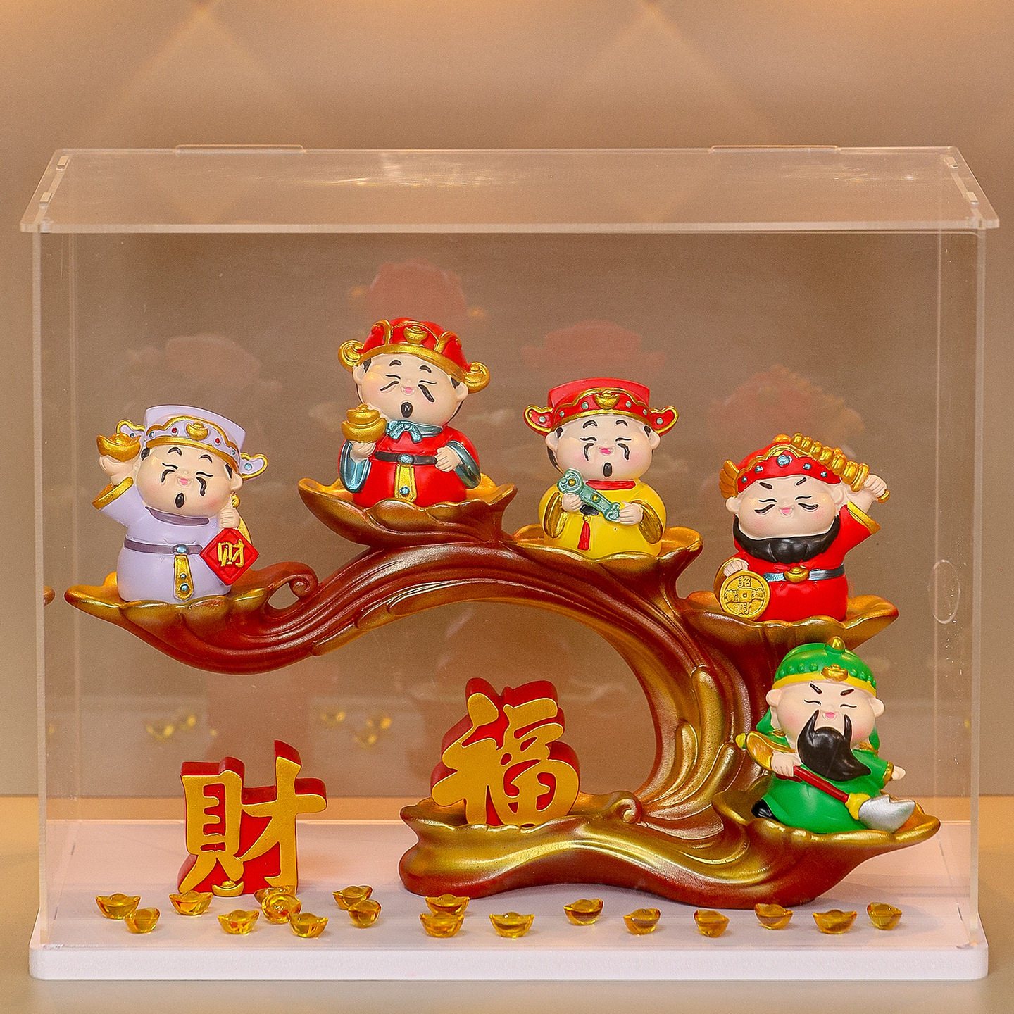 五福财神招财摆件客厅玄关