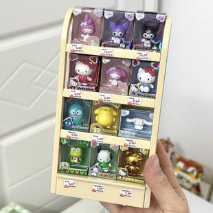 跟我去郊游萌粒小鼻嘎米粒公仔收纳架微缩超市货架萌粒展示架娃屋