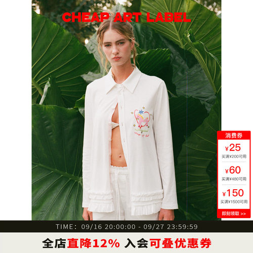 cheapartlabel小马刺绣长衬衫