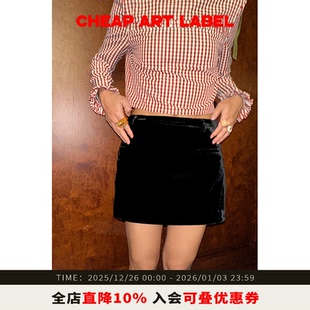 凯特莫斯看了都想要链接 label 丝绒口袋迷你半身裙女 art cheap
