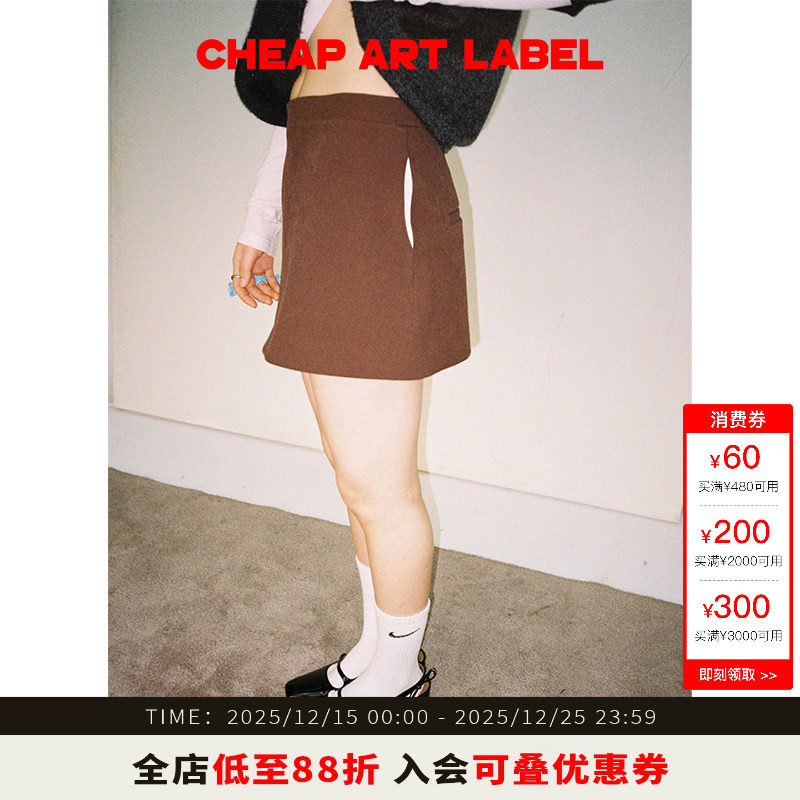 cheapartlabel直筒迷你短裙