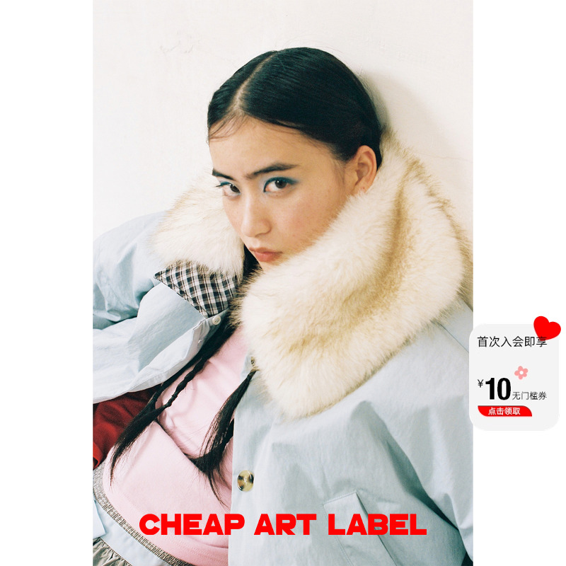 cheapartlabel翻领落肩羽绒服