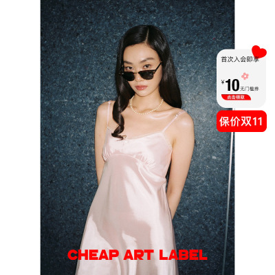 cheapartlabel缎面吊带连衣裙